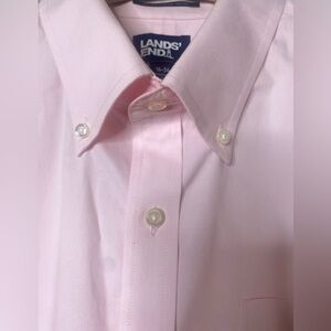 Lands' End Men's Soft Pink Button-Down Shirt